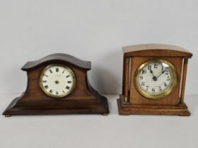 Two mantle clocks. Tallest is H.18cm