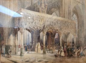 Ernest George, British (1839 - 1922), 19th century watercolour depicting the interior of a