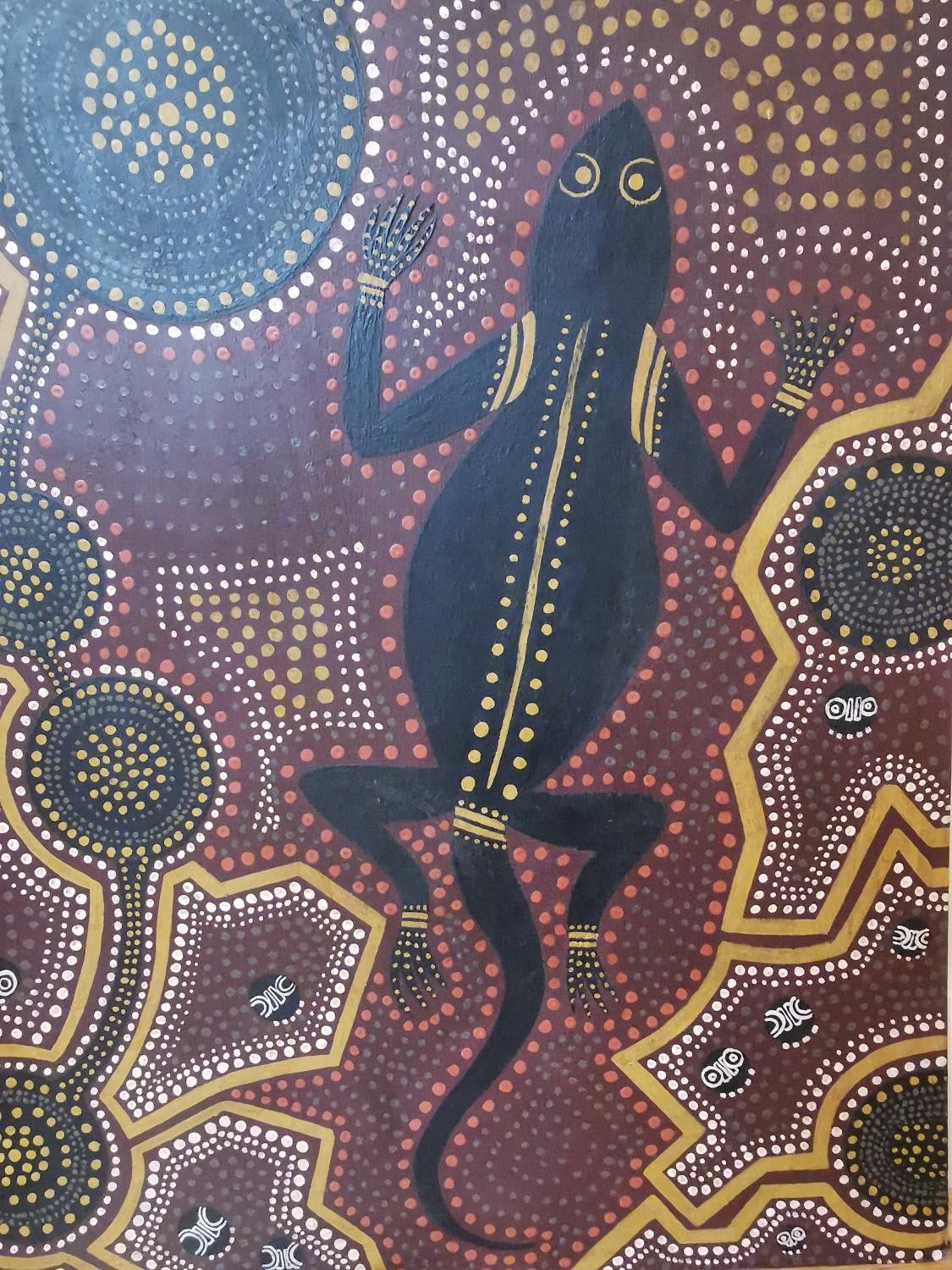 Billy Stockman Tjapaltjarri, Aboriginal Australian (1925 - 2015), oil on board , aboriginal design - Image 2 of 9