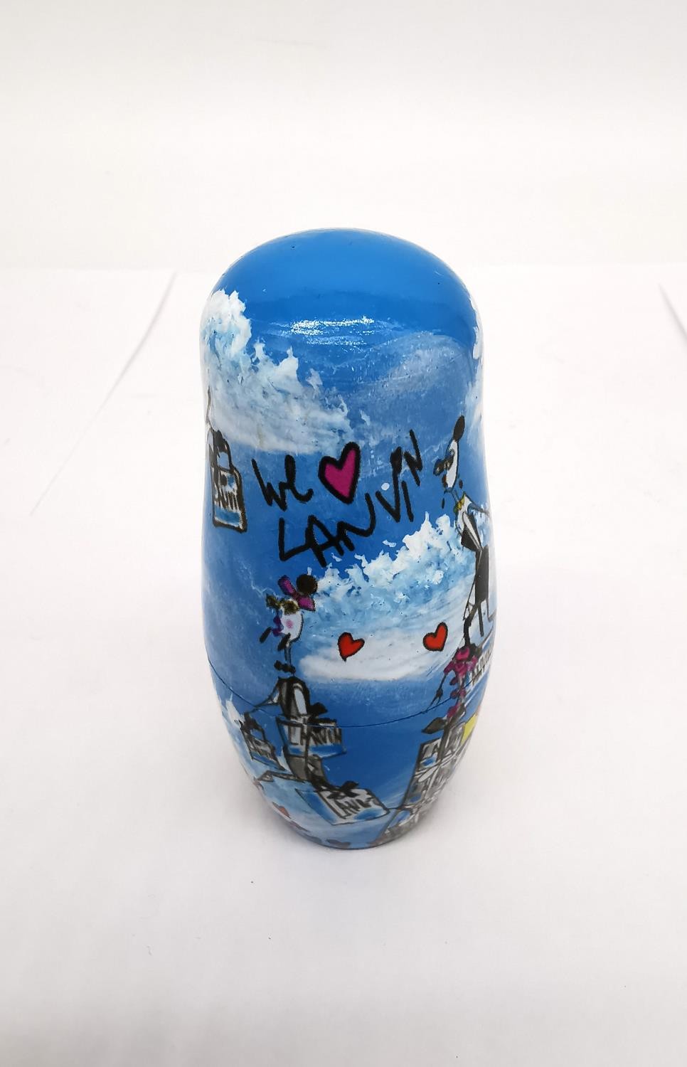 Lanvin, Paris, a set of Matryoshka dolls each hand painted with a different design. Makers mark to - Image 18 of 25