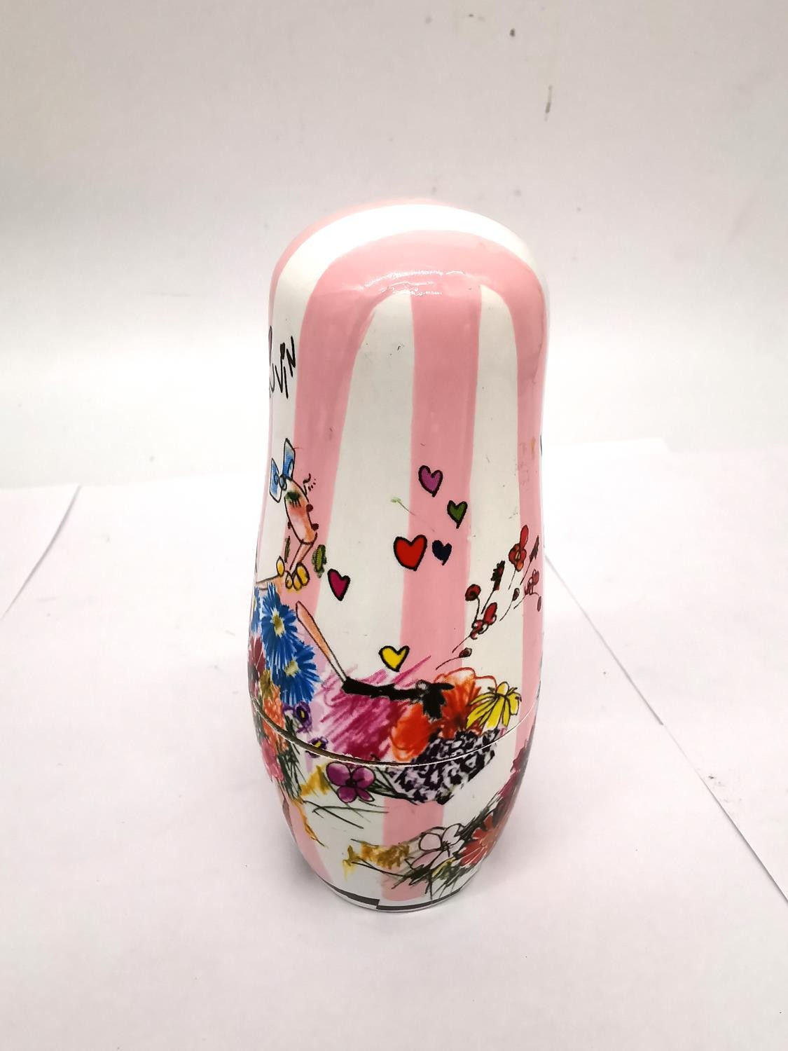 Lanvin, Paris, a set of Matryoshka dolls each hand painted with a different design. Makers mark to - Image 14 of 25