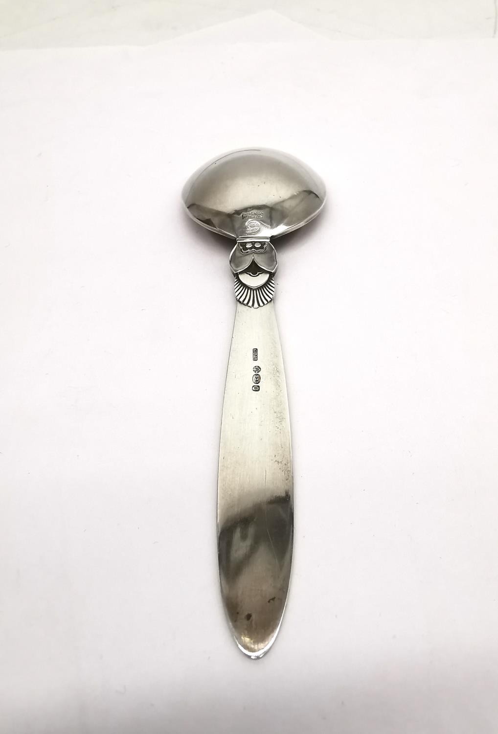 Georg Jensen, Danish, an early 20th Century Danish sterling silver Cactus pattern caddy spoon, - Image 4 of 9