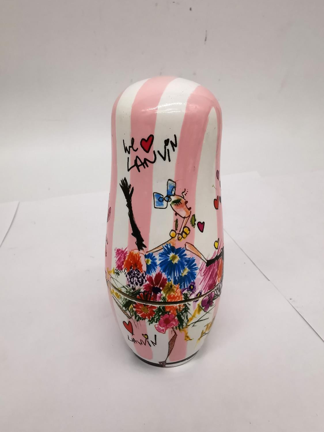 Lanvin, Paris, a set of Matryoshka dolls each hand painted with a different design. Makers mark to - Image 13 of 25
