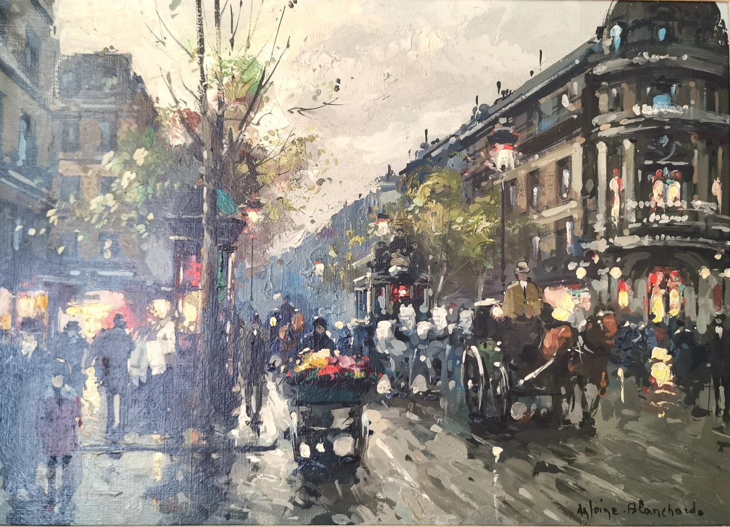 Antoine Blanchard, French (1910 - 1988), a 20th century oil on canvas, 'Paris', signed and signed - Image 2 of 9