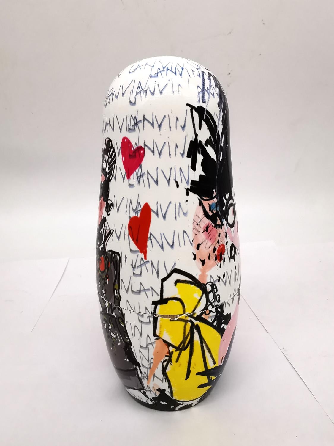 Lanvin, Paris, a set of Matryoshka dolls each hand painted with a different design. Makers mark to - Image 4 of 25