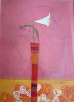 Janet Golphin (RWS, RBA), British, oil on board, titled 'Lily The Pink', signed and dated 03,