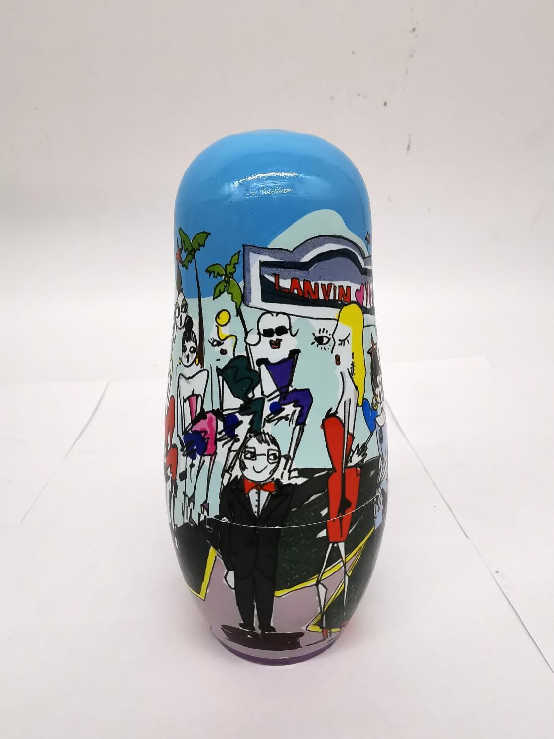 Lanvin, Paris, a set of Matryoshka dolls each hand painted with a different design. Makers mark to - Image 9 of 25