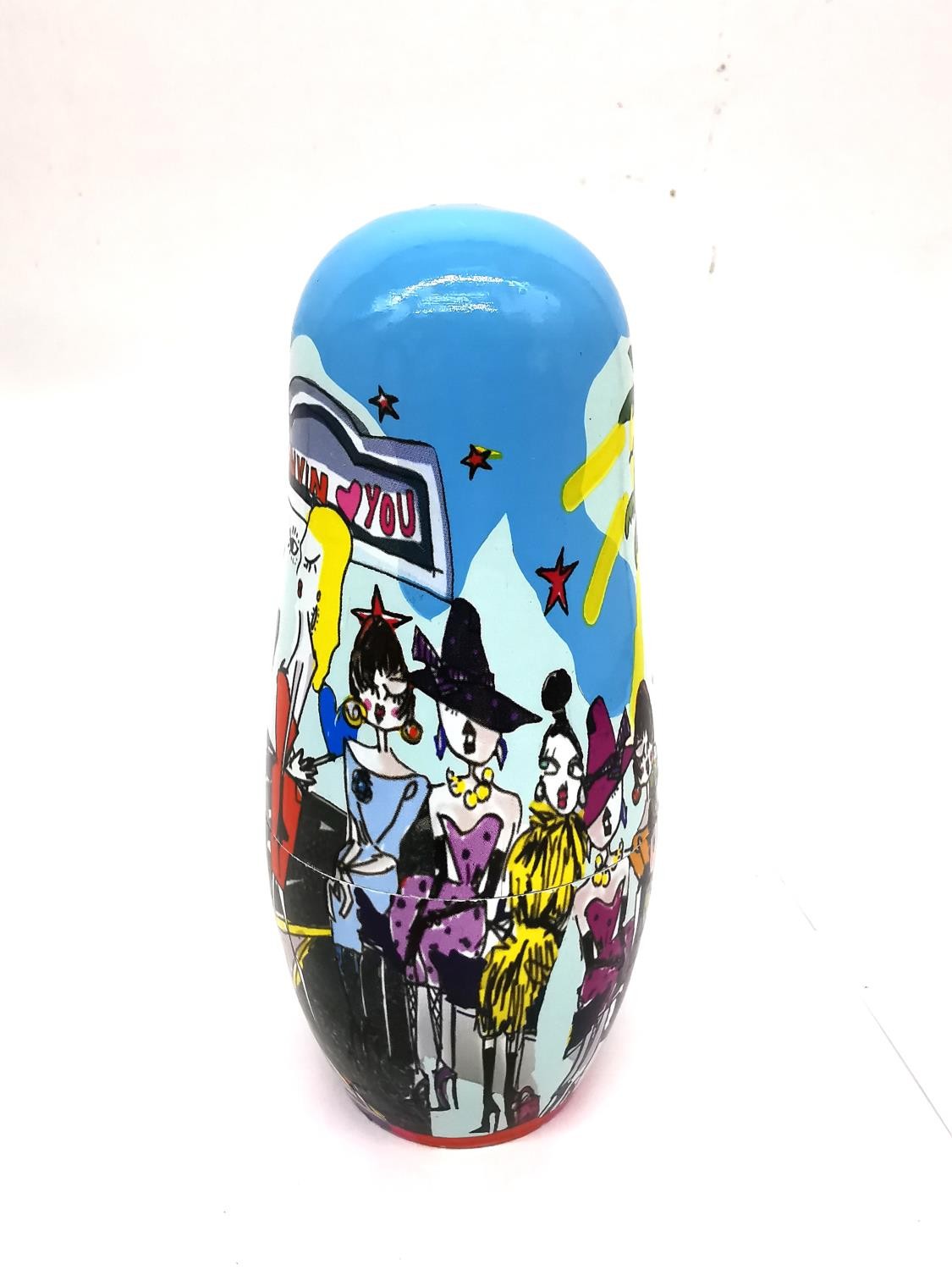 Lanvin, Paris, a set of Matryoshka dolls each hand painted with a different design. Makers mark to - Image 10 of 25