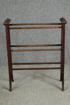 A late Victorian towel rail. H.92 W.75 D.24cm.