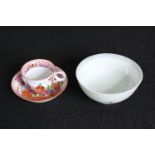 A Nanking cargo bowl (bears Christies label) and a Chinese teacup and saucer. Dia.15cm. (largest).