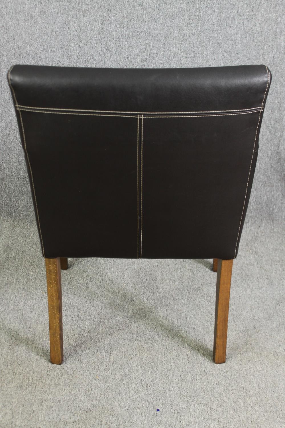 A set of six leatherette upholstered dining chairs. - Image 5 of 5