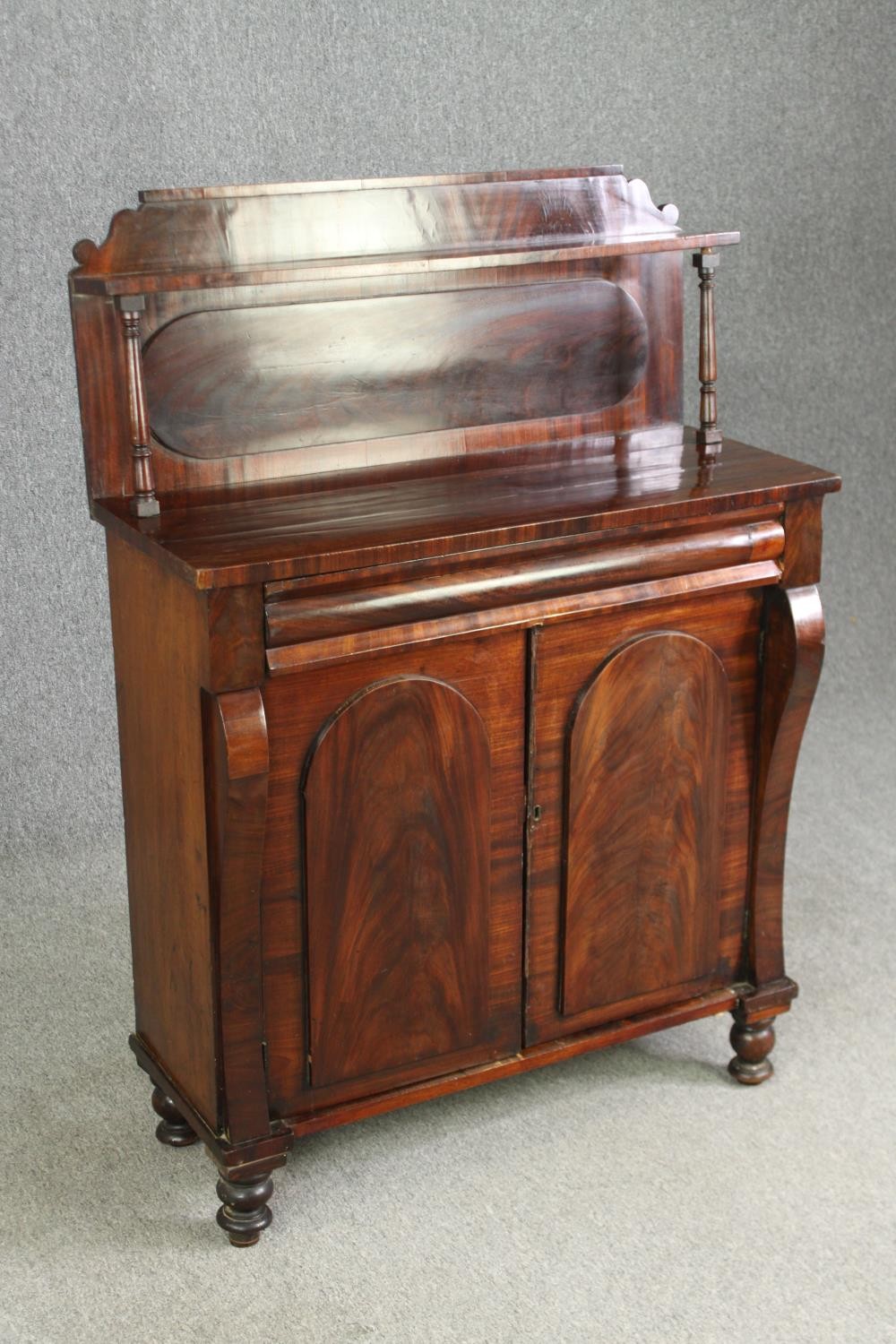 A Victorian mahogany chiffonier. H.127 W.89 D.57cm. - Image 2 of 6