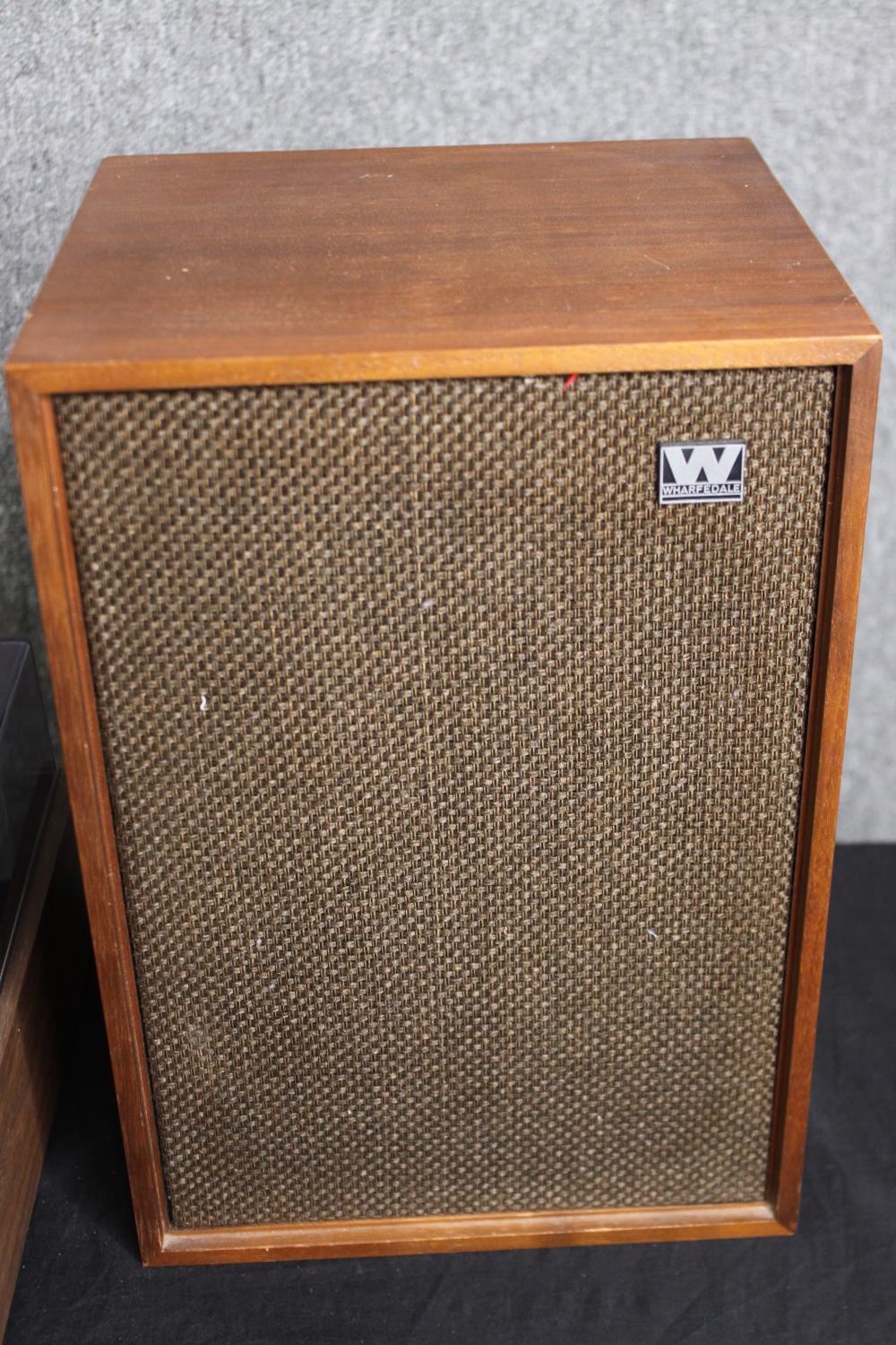 A vintage Pioneer turntable and amp, and a pair of Warfedale speakers. H.16 W.43 D.34cm. (largest). - Image 8 of 8