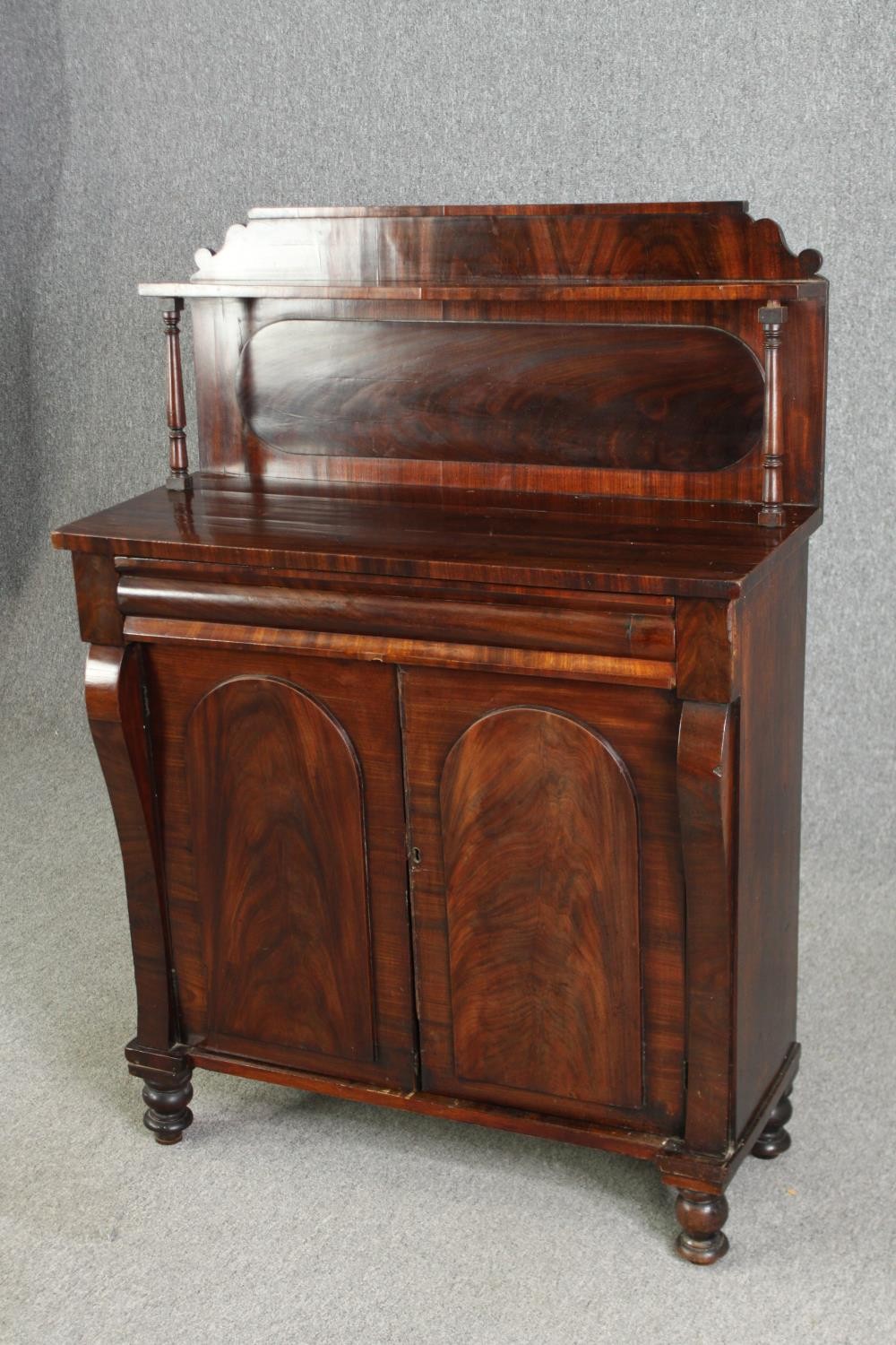 A Victorian mahogany chiffonier. H.127 W.89 D.57cm. - Image 3 of 6