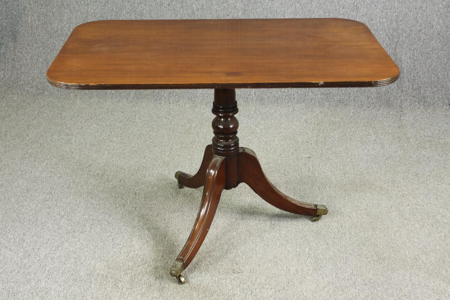 A Regency style tilt-top centre table, 19th century H.73 W.110 D.66cm.