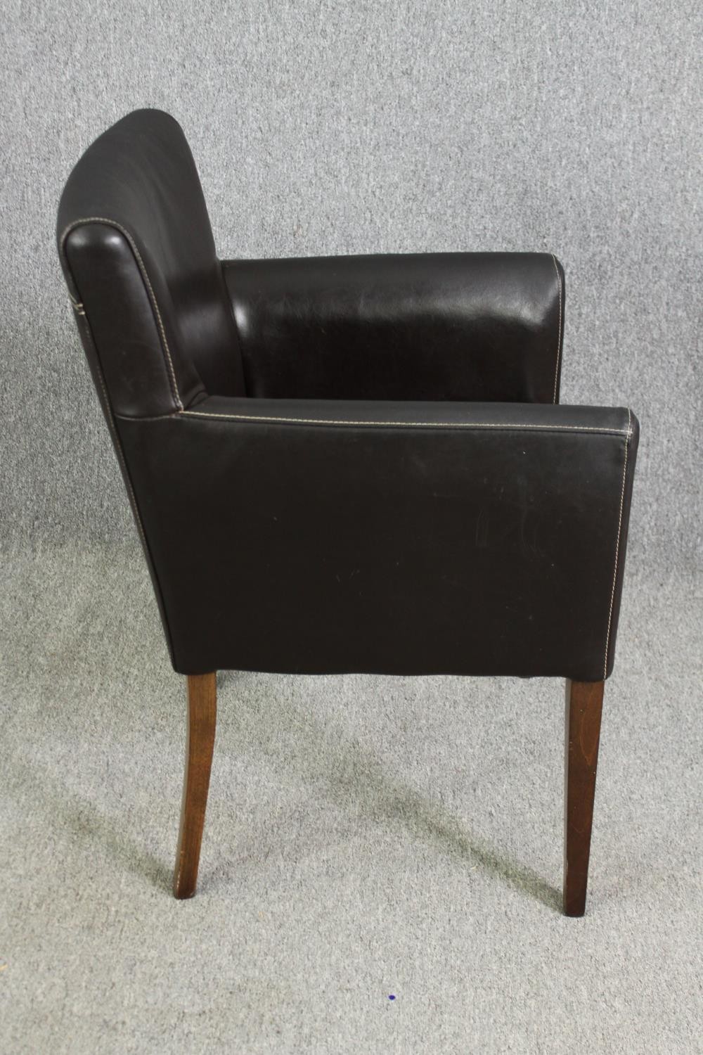 A set of six leatherette upholstered dining chairs. - Image 4 of 5