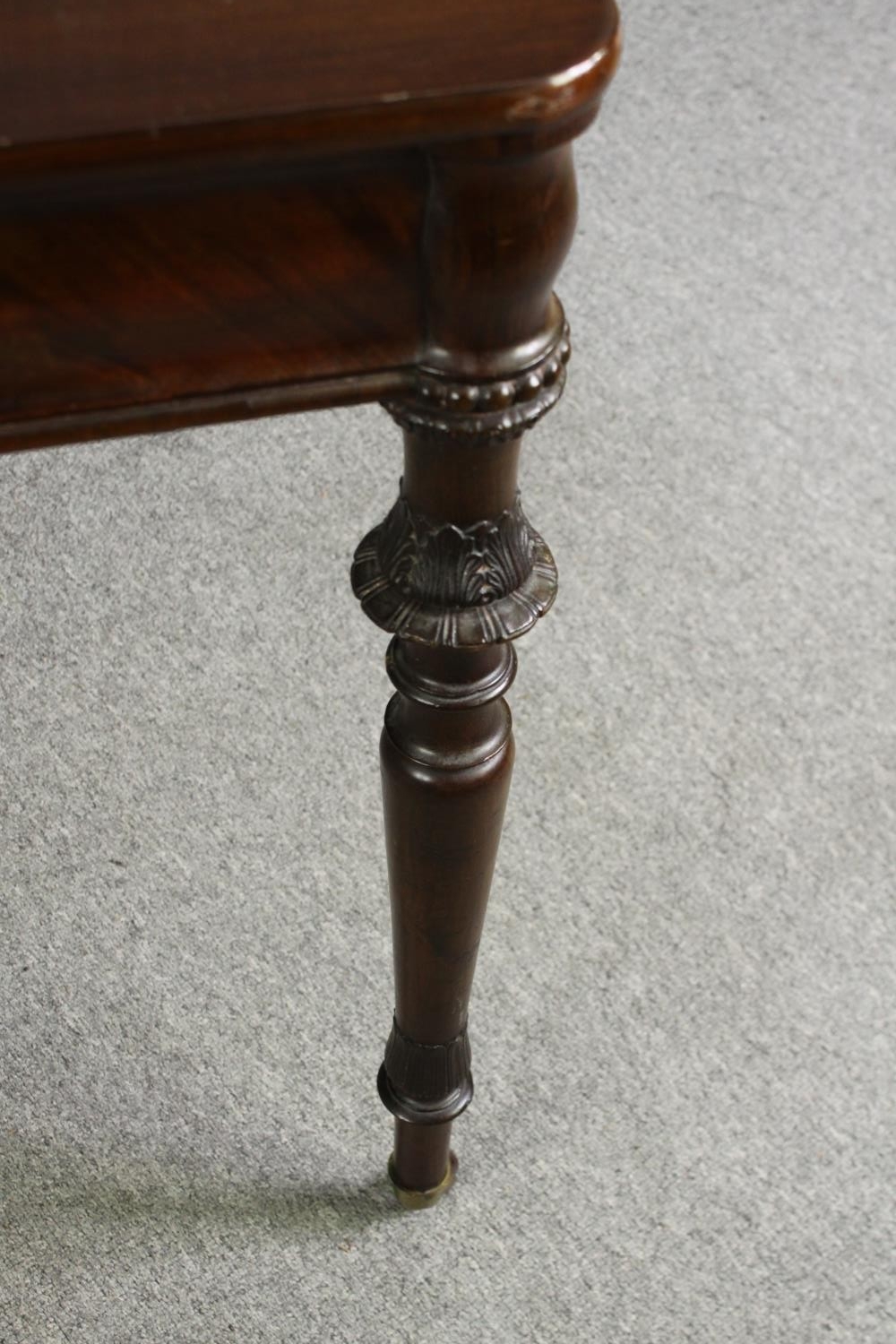 A George IV mahogany writing desk or side table, with H.78 W.124 D.80cm. - Image 5 of 6