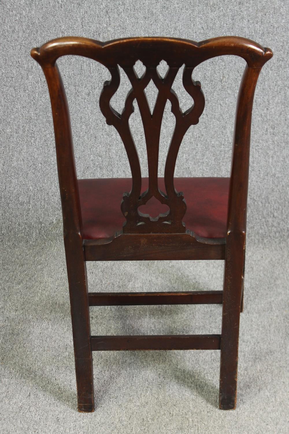 A set of five Chippendale style mahogany dining chairs, late 19th/early 20th century. - Image 6 of 6