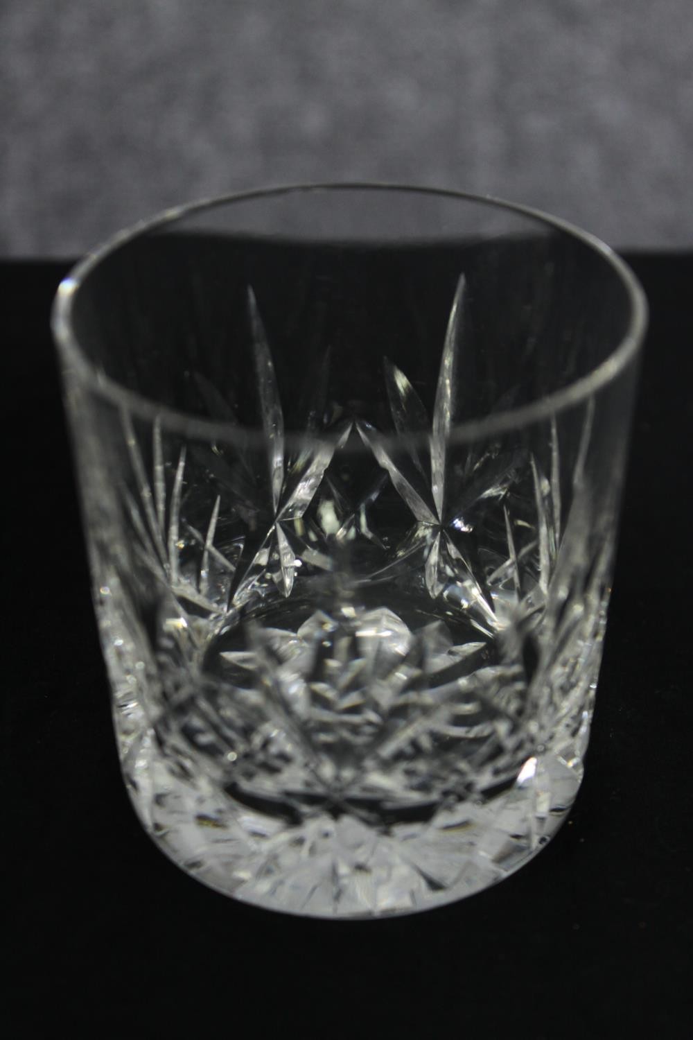 A group of various vintage cut crystal drinking glasses. H.14cm. (largest). - Image 5 of 5