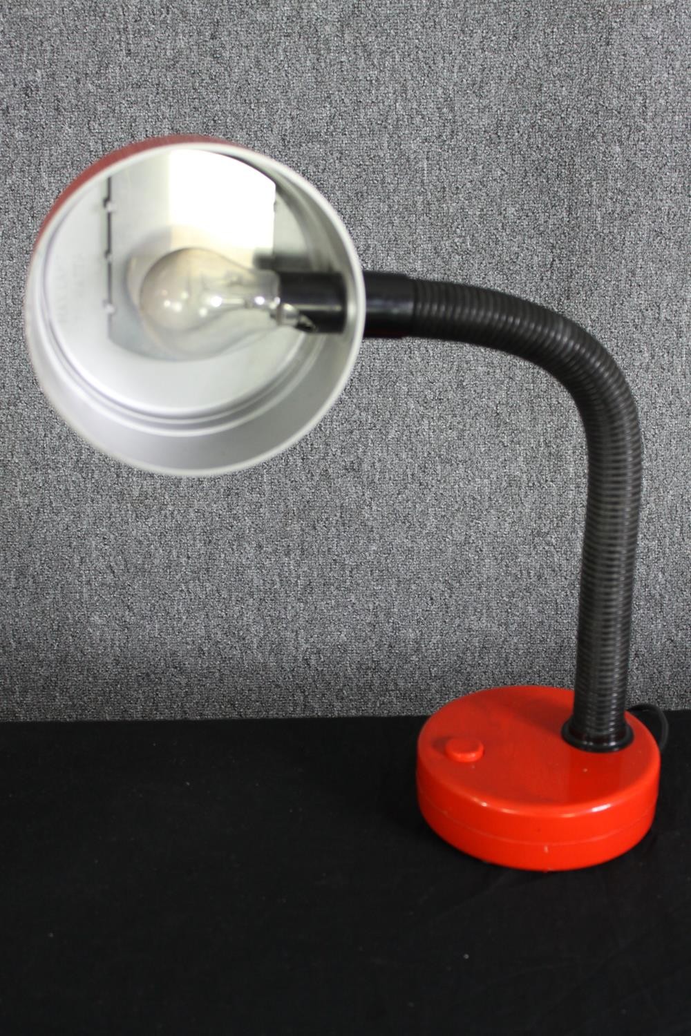 A vintage 1970's Hanimex red plastic reading lamp. H.61cm. - Image 2 of 7