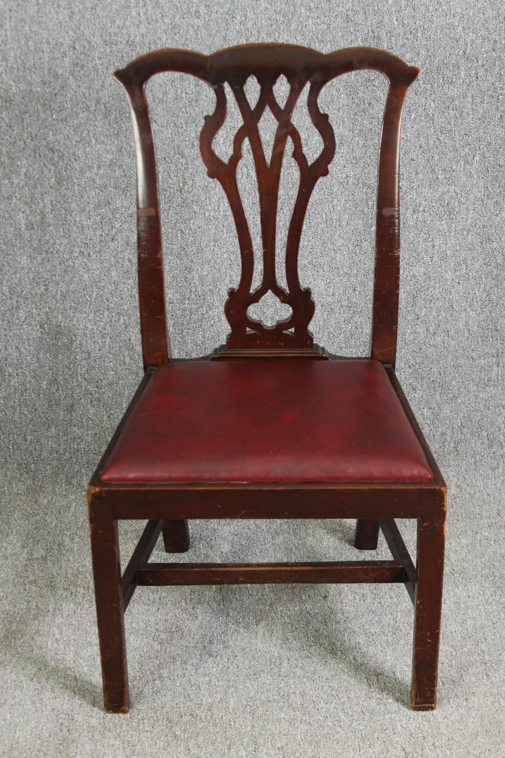 A set of five Chippendale style mahogany dining chairs, late 19th/early 20th century. - Image 2 of 6