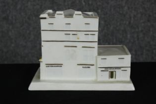 A Coalport limited edition porcelain miniature building of the Savile Row headquarters of Gieves &