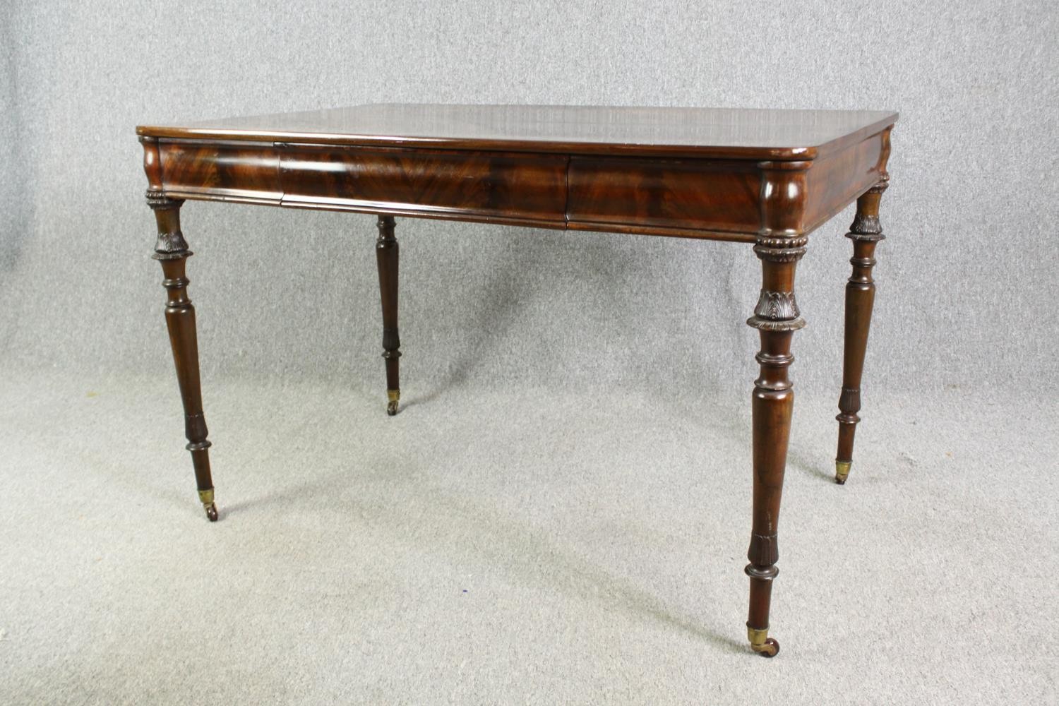 A George IV mahogany writing desk or side table, with H.78 W.124 D.80cm. - Image 3 of 6