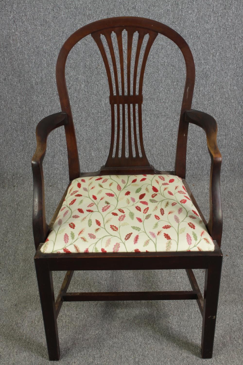 A set of six Hepplewhite style dining chairs, early 20th century. - Image 6 of 9