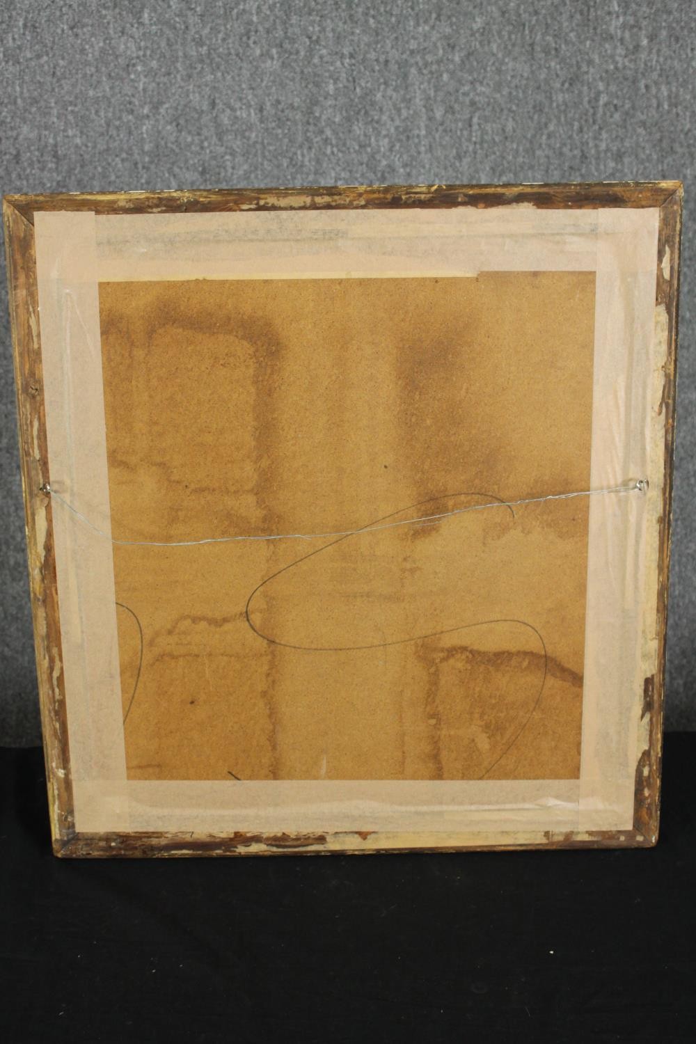 An abstract lithograph, within a glazed giltwood frame. H.60 W.56cm. - Image 4 of 4