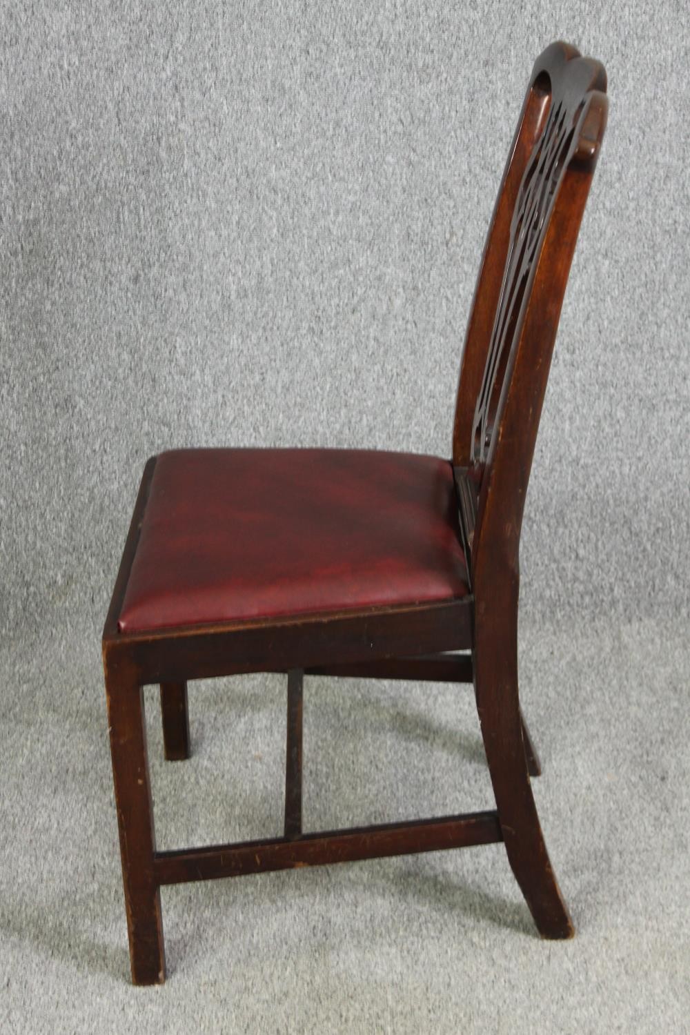 A set of five Chippendale style mahogany dining chairs, late 19th/early 20th century. - Image 3 of 6