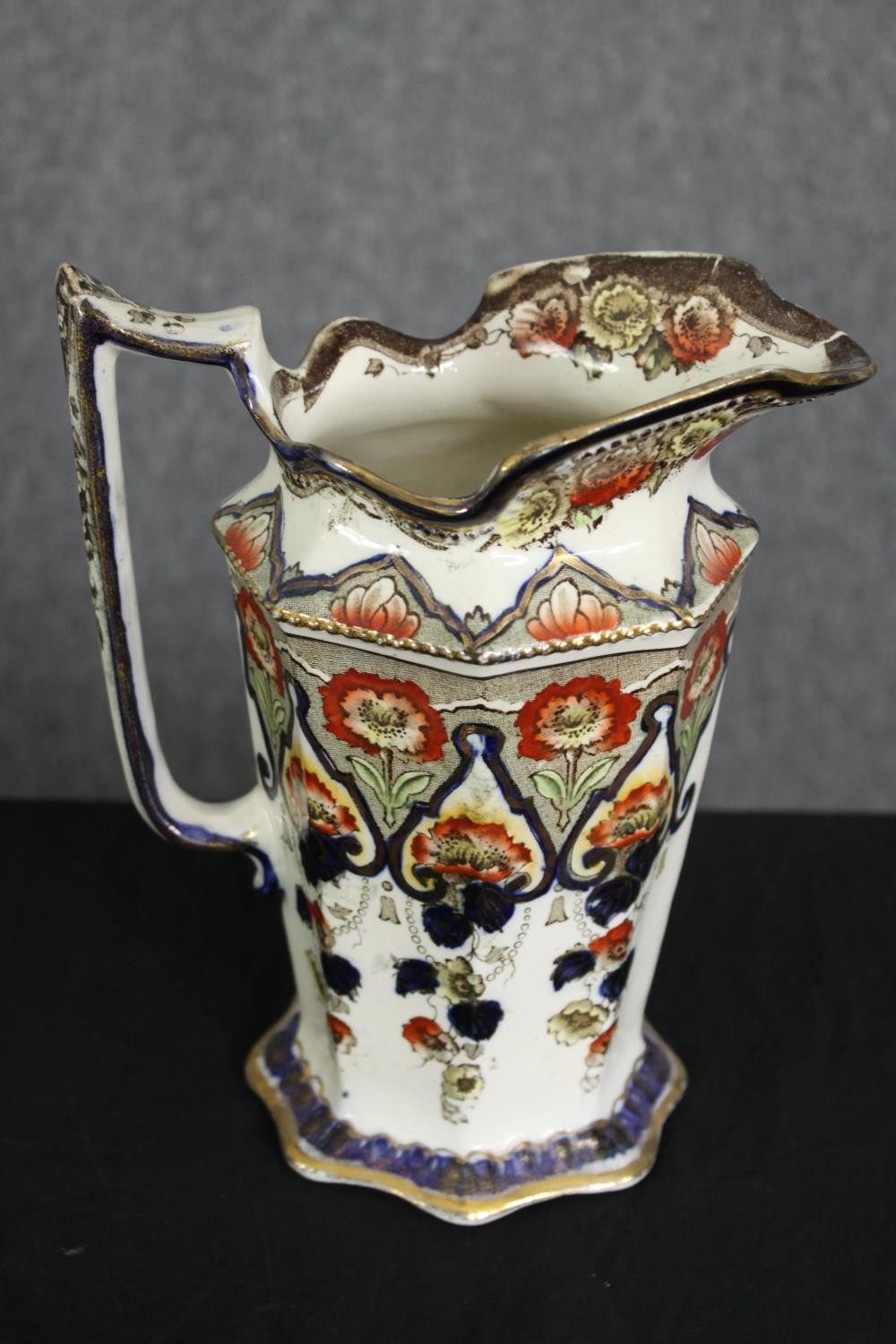 A group of various Staffordshire porcelain tea pots, jugs and plates. H.21cm. (largest). - Image 3 of 16