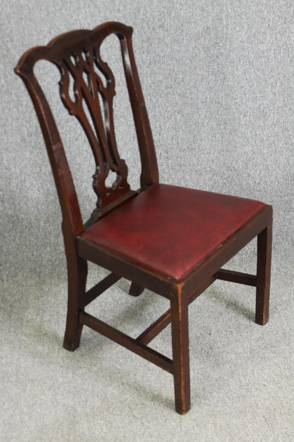 A set of five Chippendale style mahogany dining chairs, late 19th/early 20th century. - Image 4 of 6