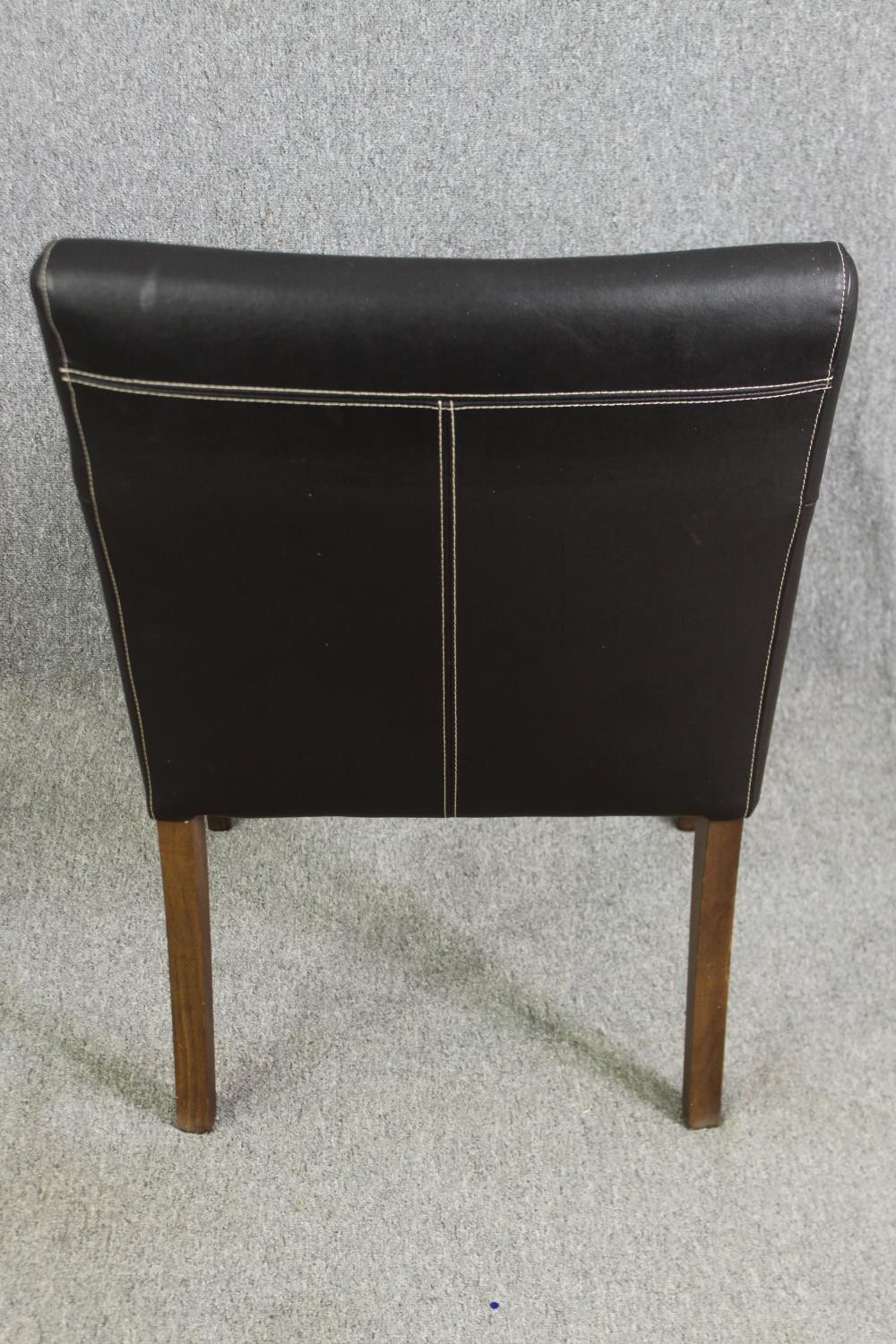 A set of four leatherette upholstered dining chairs. - Image 7 of 7