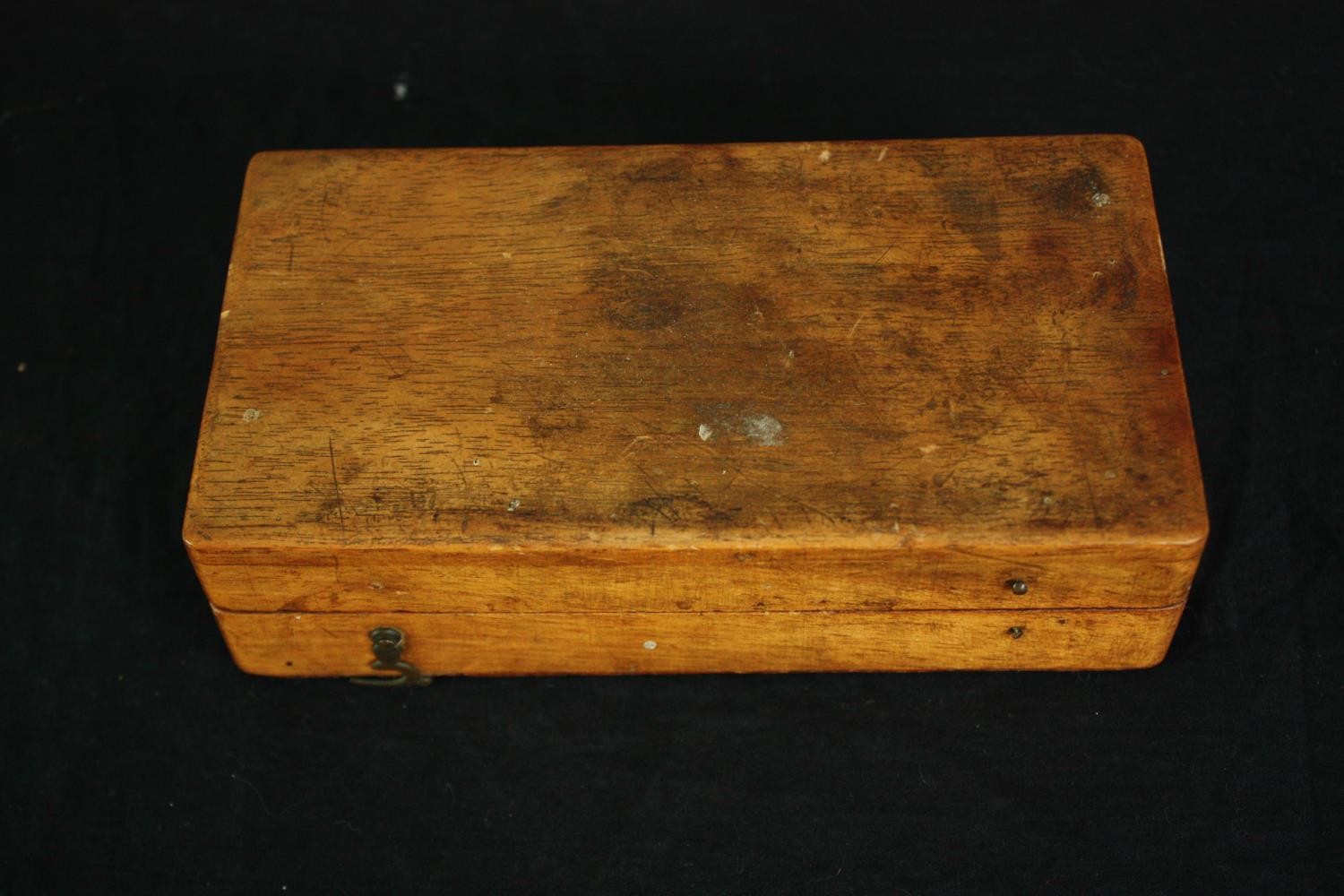 A group of four boxes, in various woods. H.7 W.35 D.27cm. (largest). - Image 2 of 10