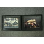 A pair of photographs of the Hong Kong Royal Yacht Club, framed and glazed. H.55 W.69cm. (each).