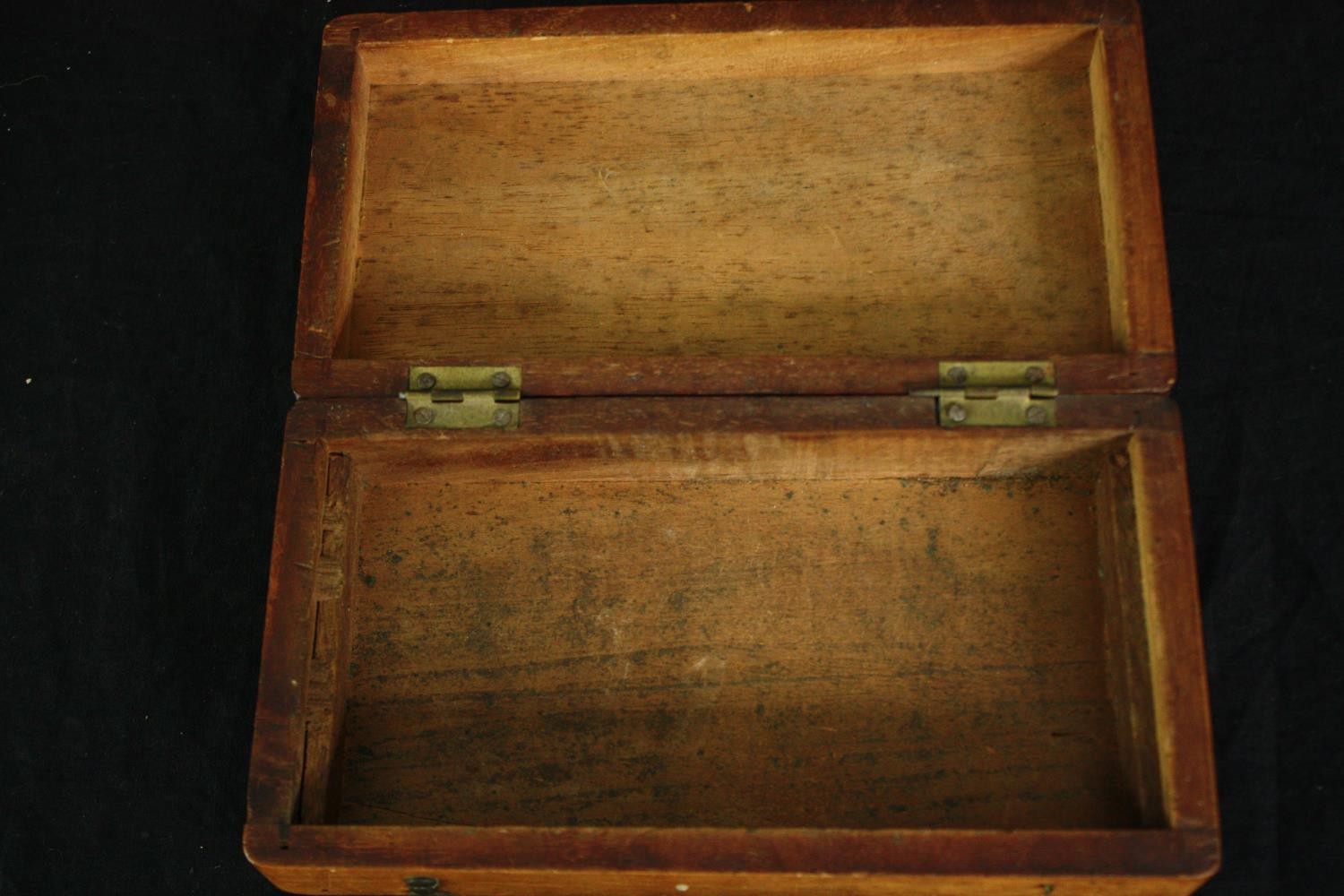 A group of four boxes, in various woods. H.7 W.35 D.27cm. (largest). - Image 3 of 10