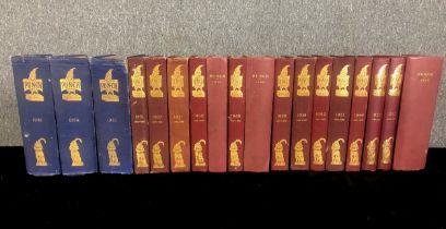 A collection of Punch volumes ranging in date from 1934-1953. H.28 W.22 D.8cm. (largest).