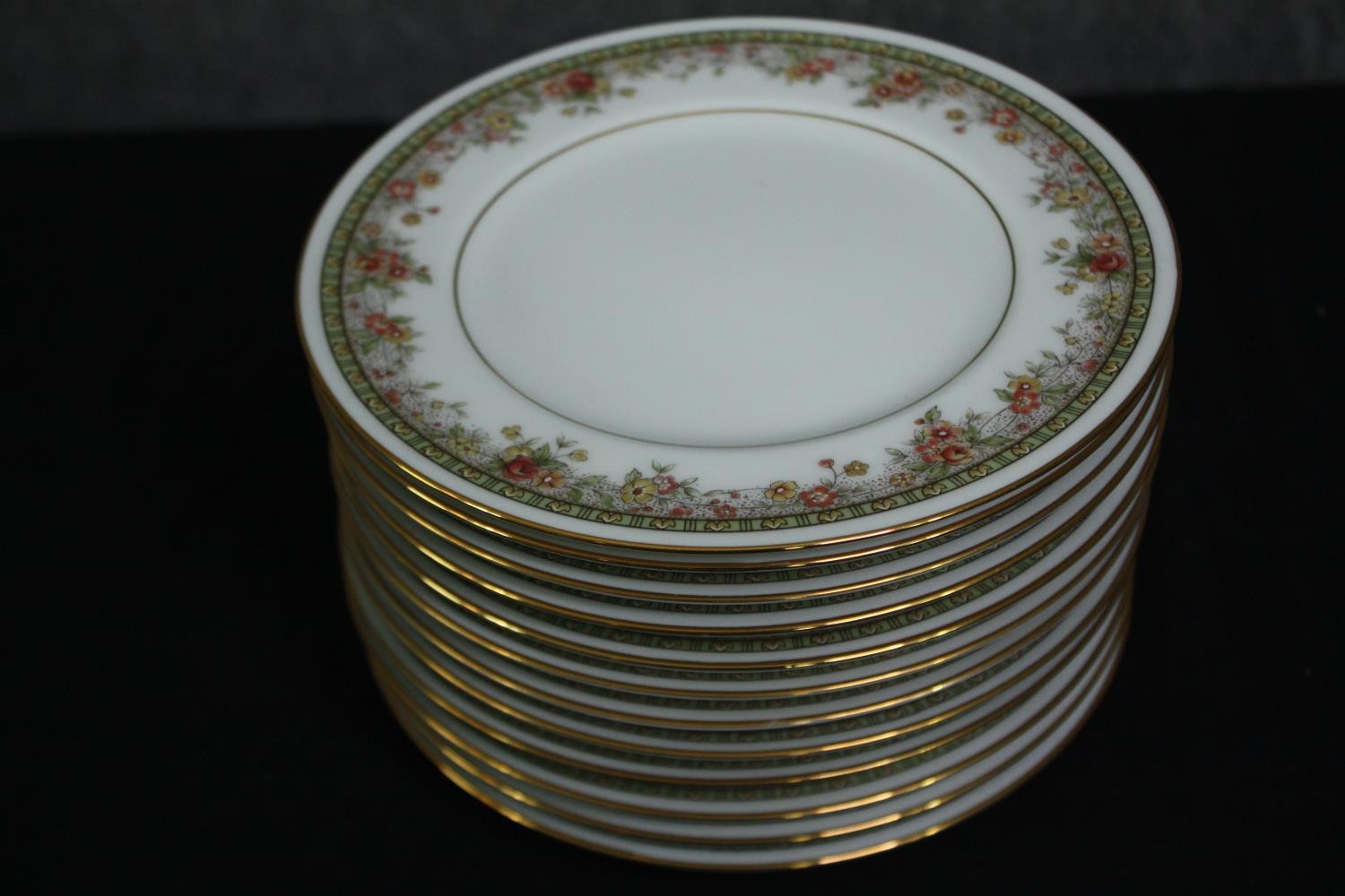 A Noritake 'Morning Jewel' part dinner service. L33 W.28cm. (largest). - Image 6 of 11