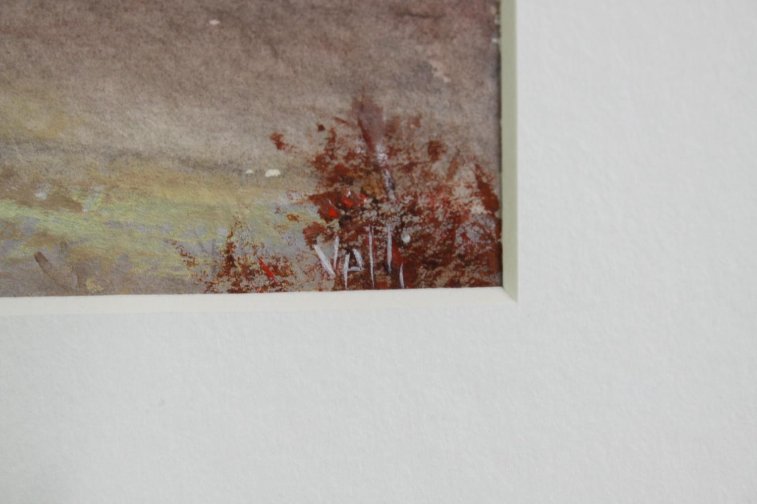 A watercolour landscape of Dartmoor, framed and glazed. H.31 W.49cm. - Image 3 of 4