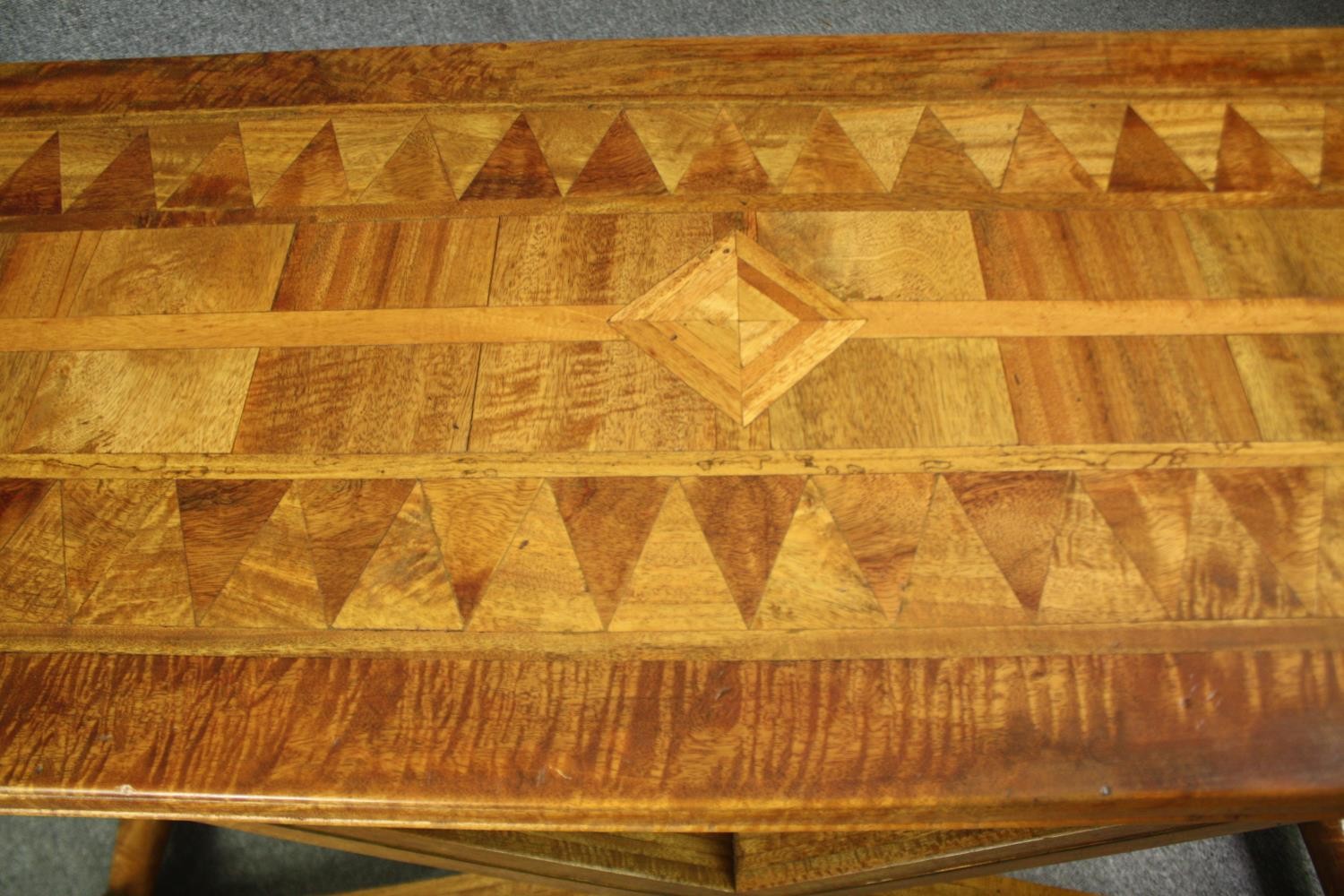 An American console table by Maitland-Smith, with a satin birch parquetry inlaid and crossbanded - Image 5 of 10