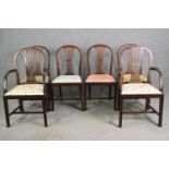 A set of six Hepplewhite style dining chairs, early 20th century.