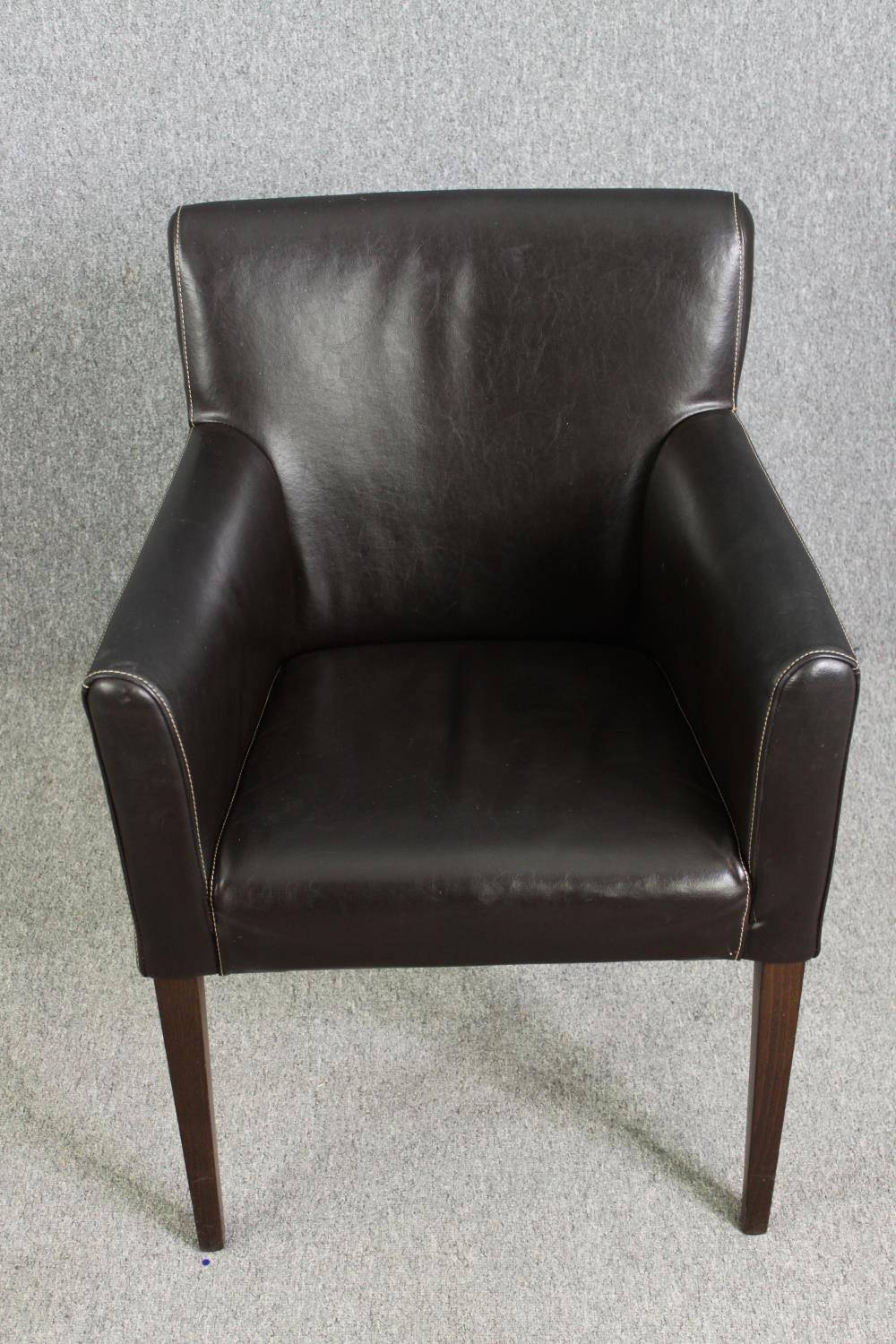 A set of four leatherette upholstered dining chairs. - Image 2 of 7