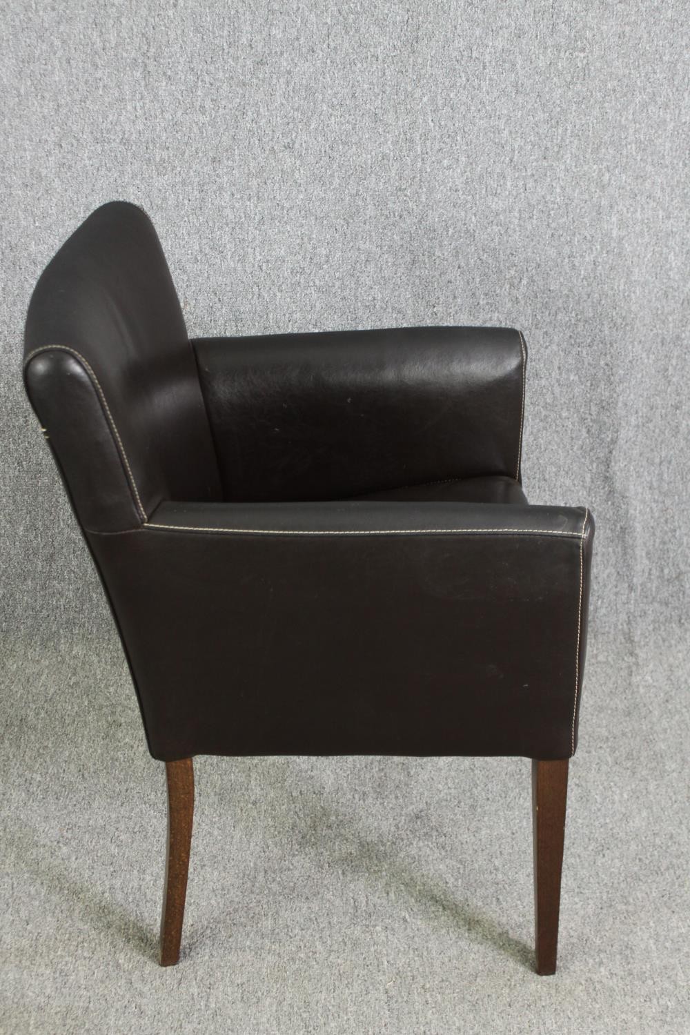 A set of four leatherette upholstered dining chairs. - Image 4 of 7