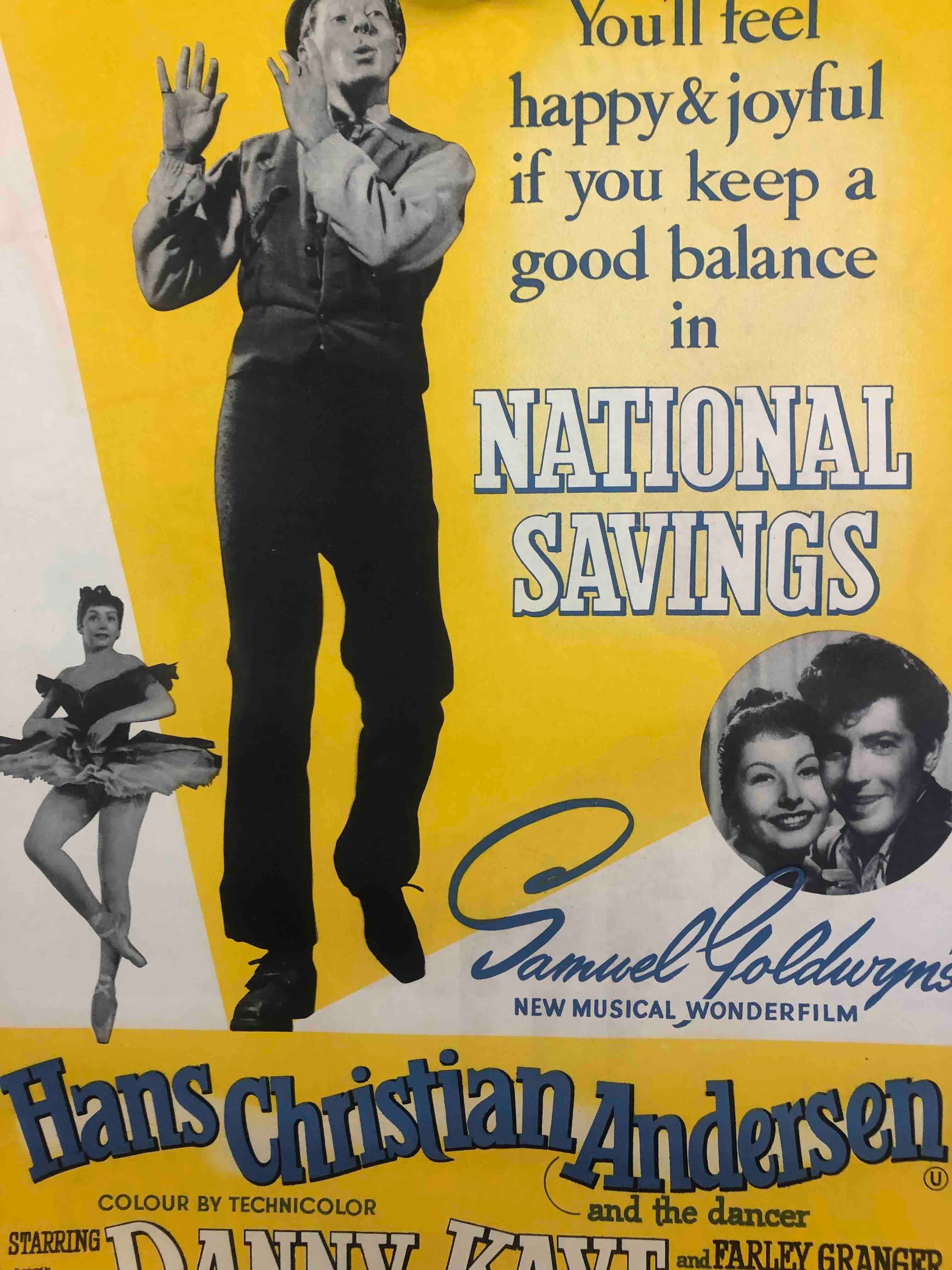 A group of six vintage film posters including Danny Kaye, together with National Savings advertising - Image 6 of 12