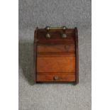 A Victoria walnut coal scuttle. H.35 W.35 D.44cm.