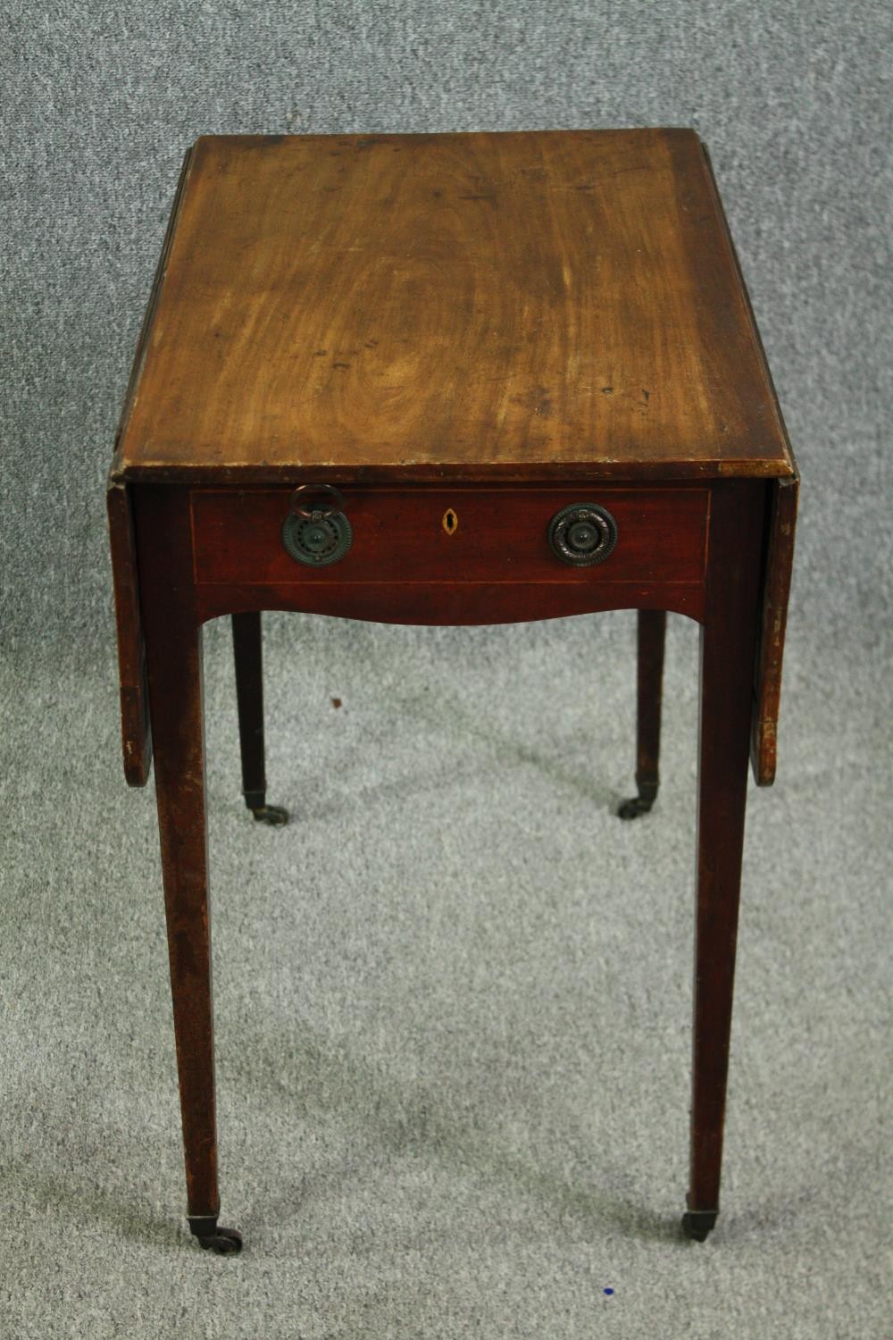 A George III mahogany Pembroke table. H.70 W.96 D.73cm.