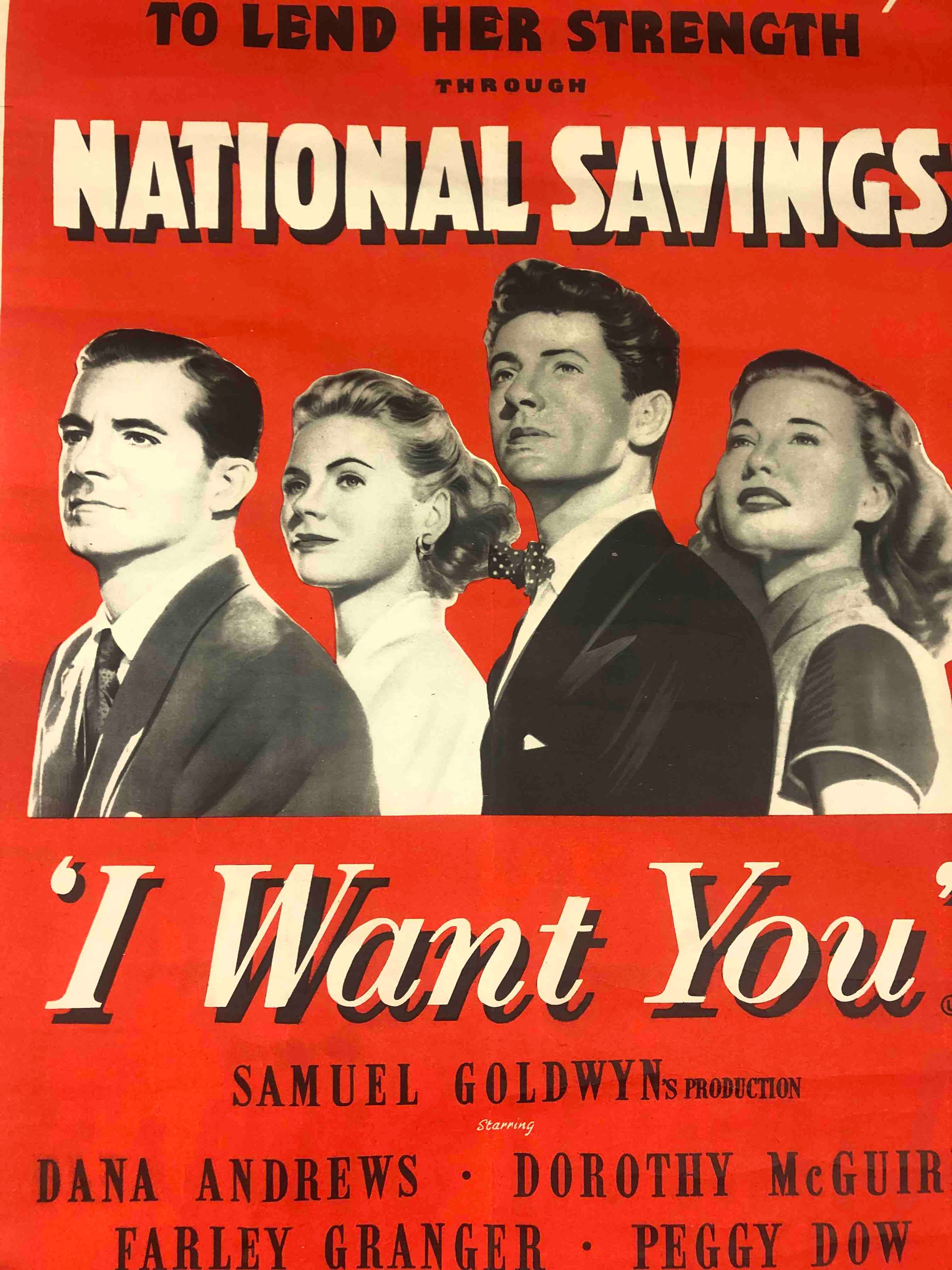 A group of six vintage film posters including Danny Kaye, together with National Savings advertising - Image 8 of 12