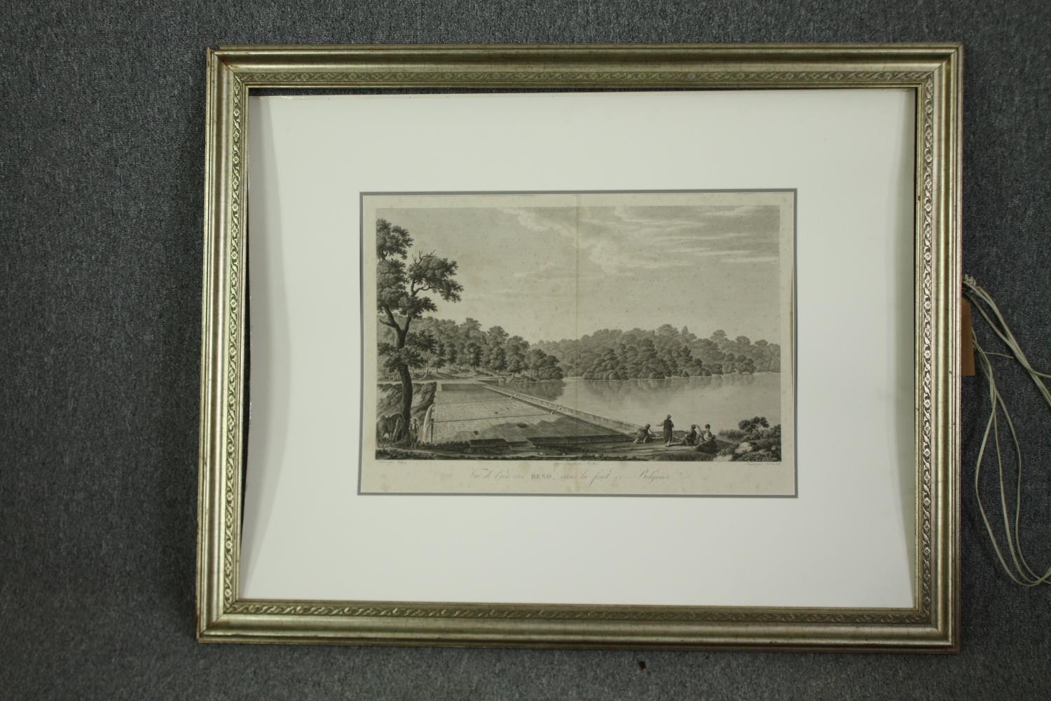 A french monochrome print, the Forest of Belgrade, framed and glazed. H.93 W.119cm. - Image 2 of 5