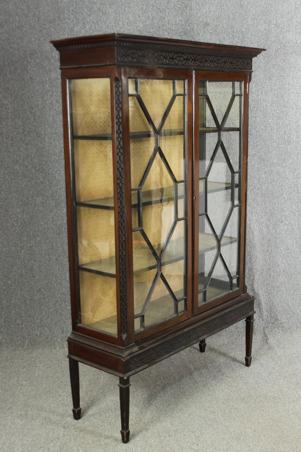 A George III style mahogany and astragal glazed display cabinet, early 20th century, H.173 W.112 D. - Image 2 of 5