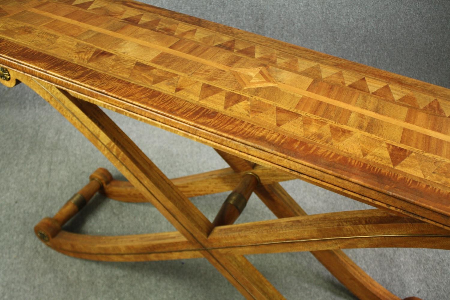 An American console table by Maitland-Smith, with a satin birch parquetry inlaid and crossbanded - Image 6 of 10
